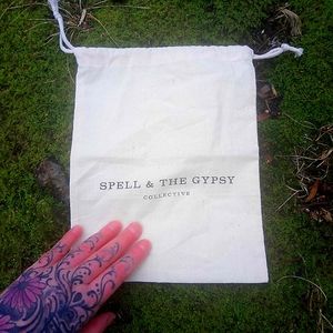 🖤 SPELL cotton dustbag for DIY purse making!
